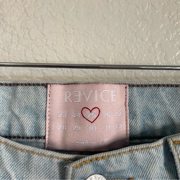 Revice Two Tone Ex Boyfriend Straight Leg Denim Jeans Blue & Black Size 25 - Picture 8 of 10